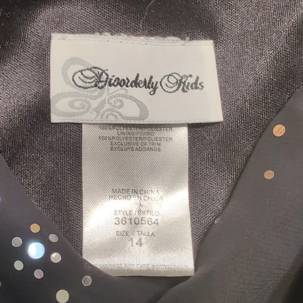Disorderly Kids Elegant Black Sequin Beaded Asymmetrical Black Dress 14
